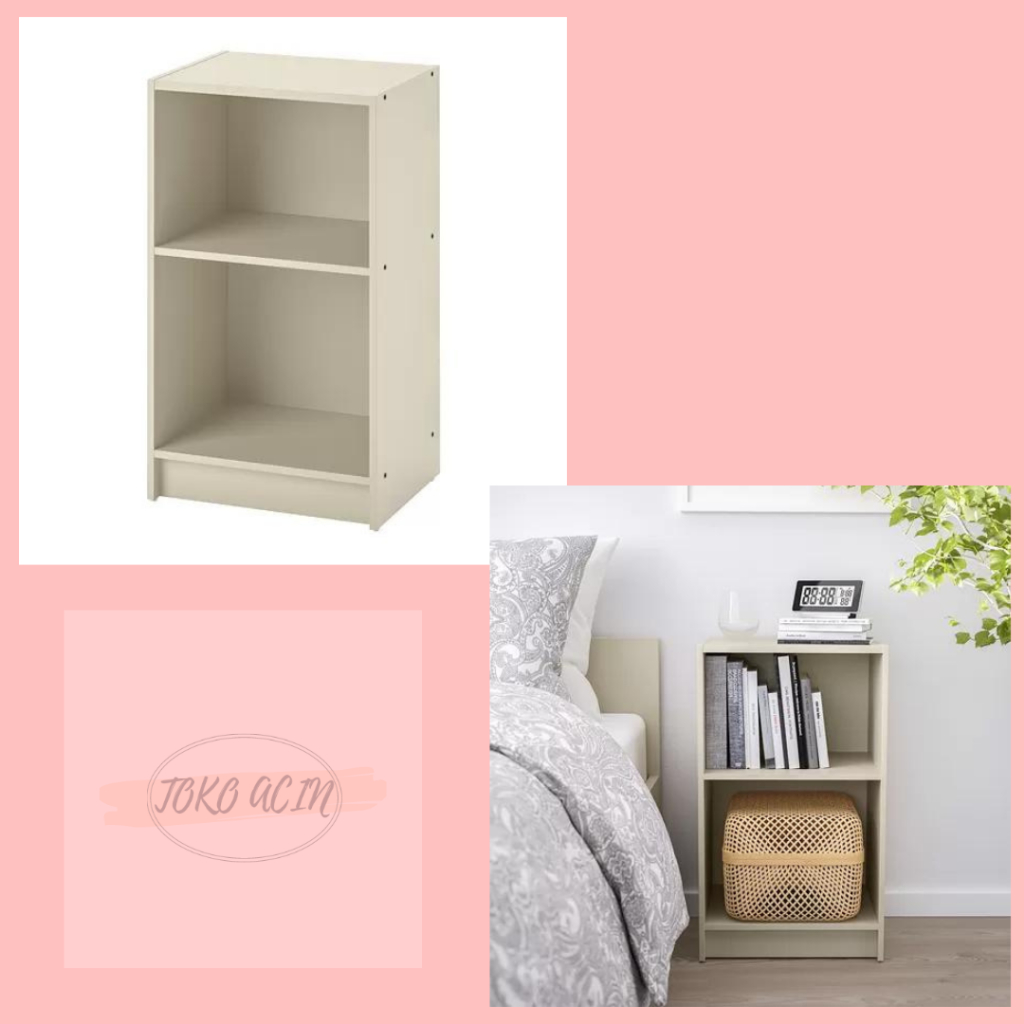 GURSKEN Meja samping tempat tidur krem muda 39x30 cm, lemari kecil, lemari buku, lemari kayu, lemari