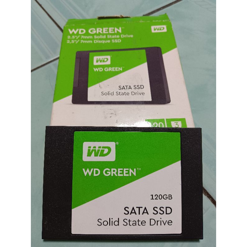 WD GREEN Sata SSD 120gb second free hdd caddy battery health 99%