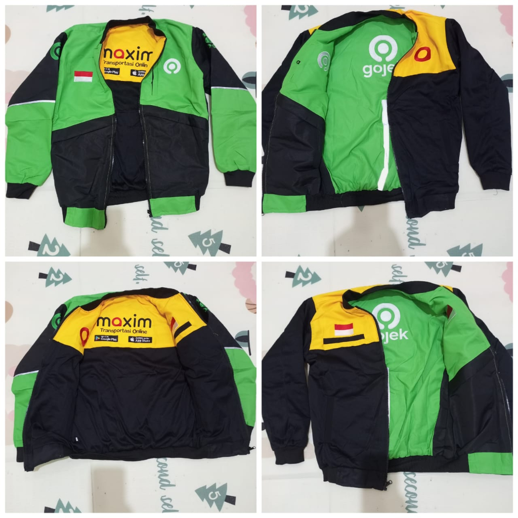 JAKET GOJEK MAXIM HITAM KEREN READY SIZE 4XL LD 130 CM// JAKET BB GJEK MAXIM// JAKET MAXIM BOLAK BAL