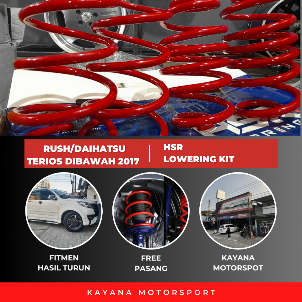Per Mobil Ceper Rush/Terios Lowering Kit HSR Red