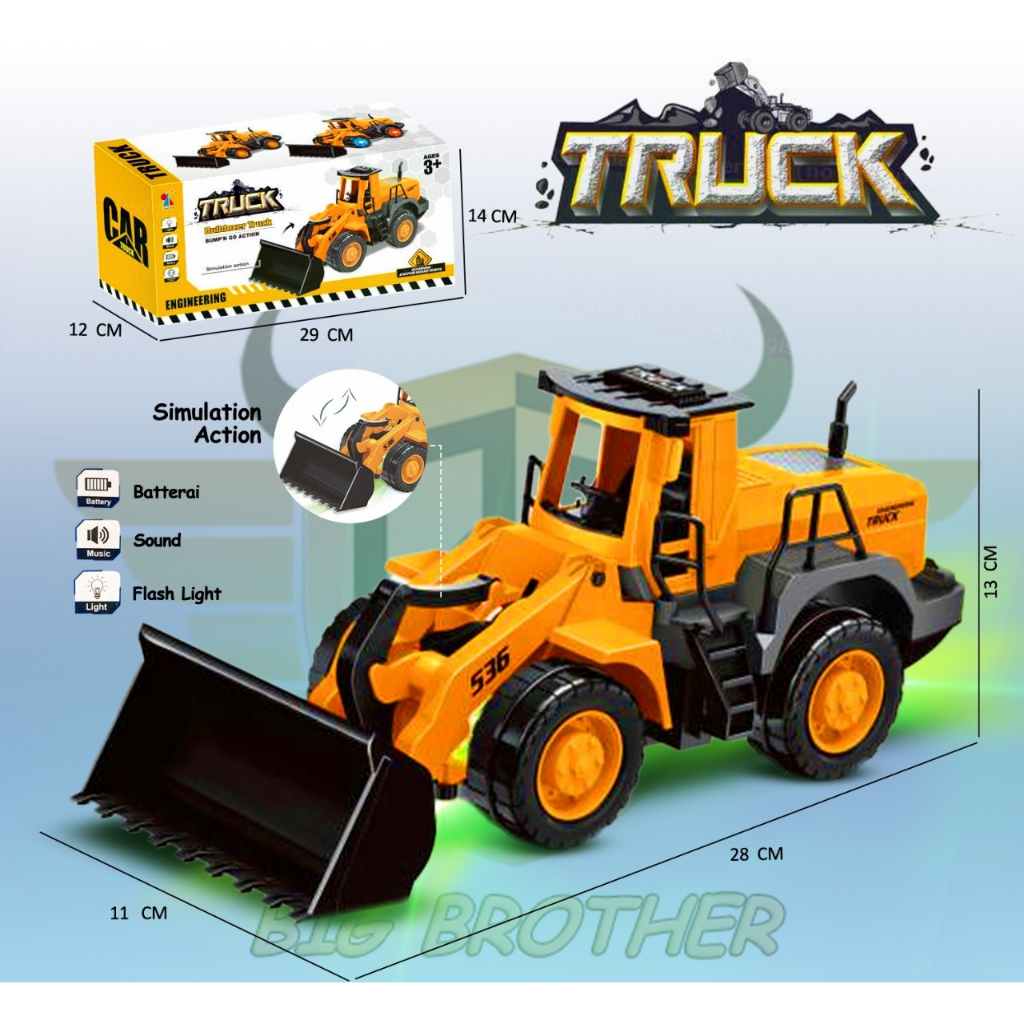 Mainan Anak  Mobil Mainan Buldozer Mobil - Mobilan Dorong Besar Jumbo Mainan Anak Laki - Laki : BIGB