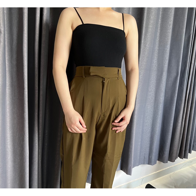 JENNIE TOP - Tanktop wanita korea panjang include cup bra