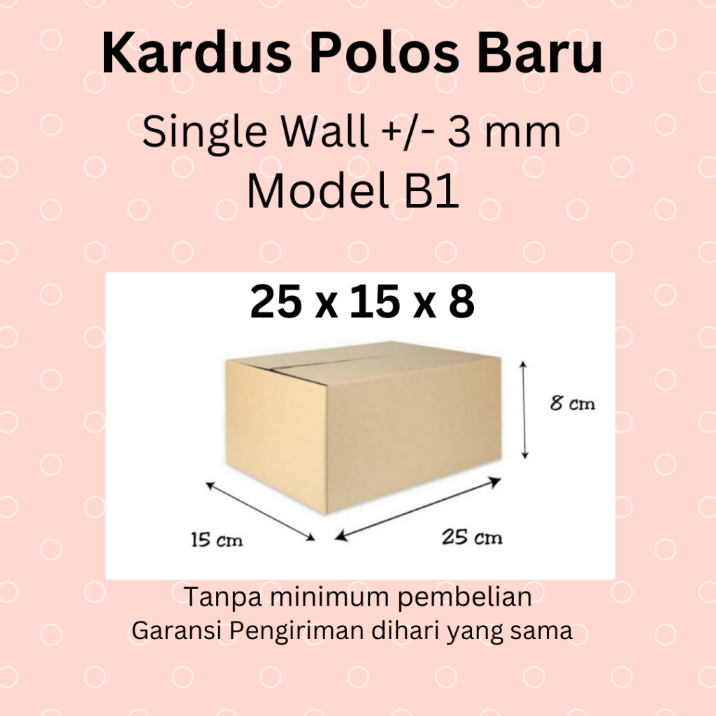 

Kardus Karton Box 25x15x8 CM Kotak Dus Packing Polos