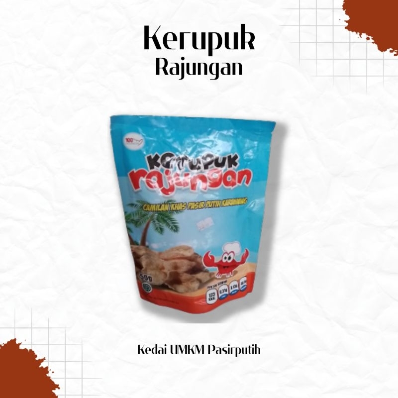 

Kerupuk Rajungan 200gram khas Pasirputih Karawang