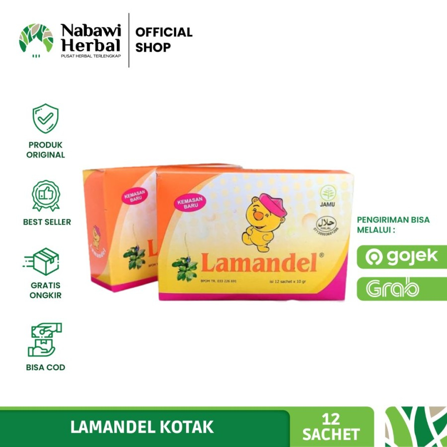 

LAMANDEL KOTAK - Minuman Herbal Membantu Atasi Amandel, Radang Tenggorokan Isi 12 Sachet