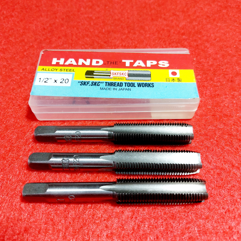 Hand Taps 1/2 x 20 UNF - Mata Tap Baut 19 / Busi HONDA YAMAHA DLL - inchi Halus - Pembuat Derat