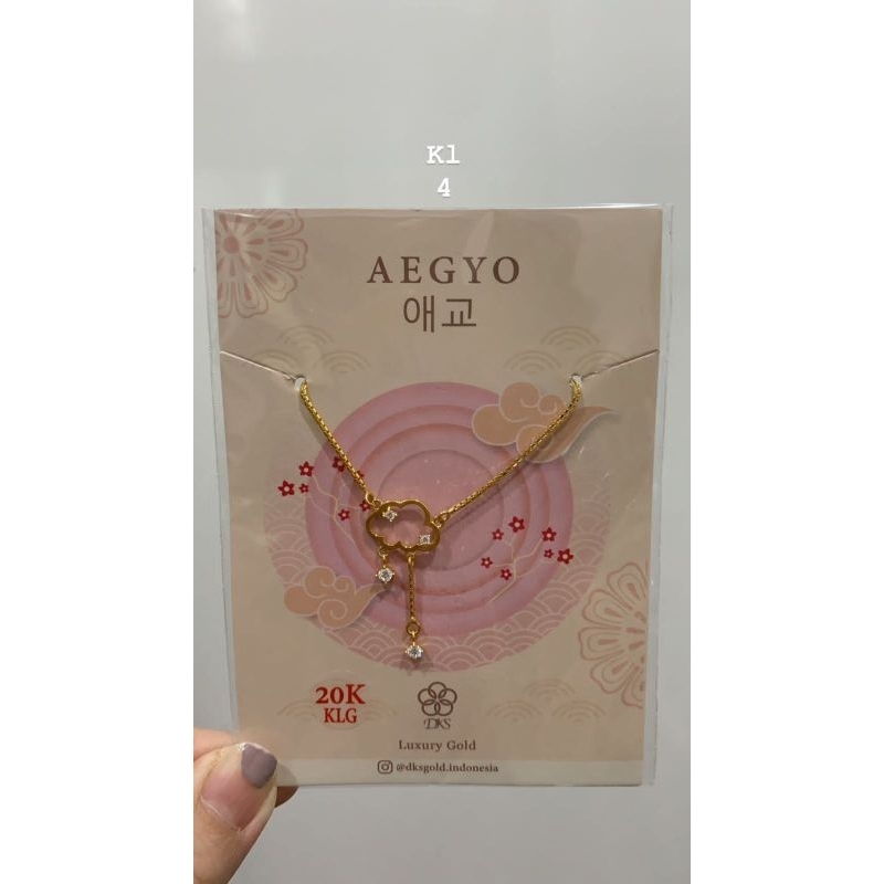 Kalung Liontin Awan Bandul Koleksi Josean Elegant Emas Asli