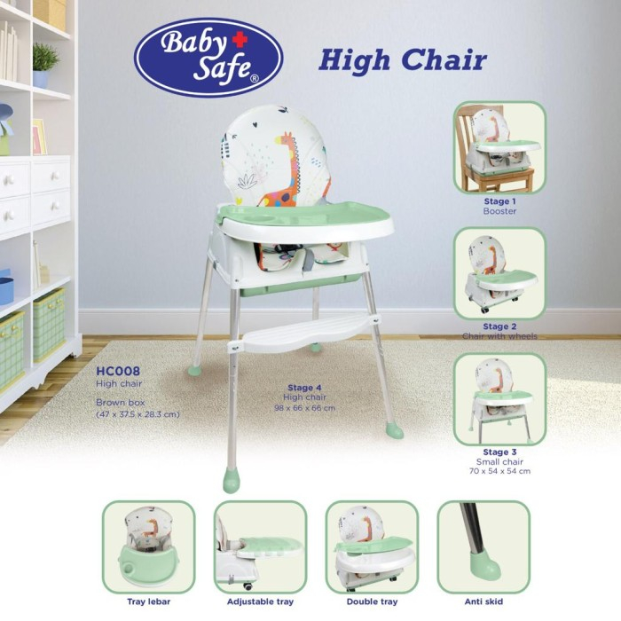 MAK131 HIGH CHAIR BABY SAFE HC006 / HC008 KURSI MAKAN ANAK