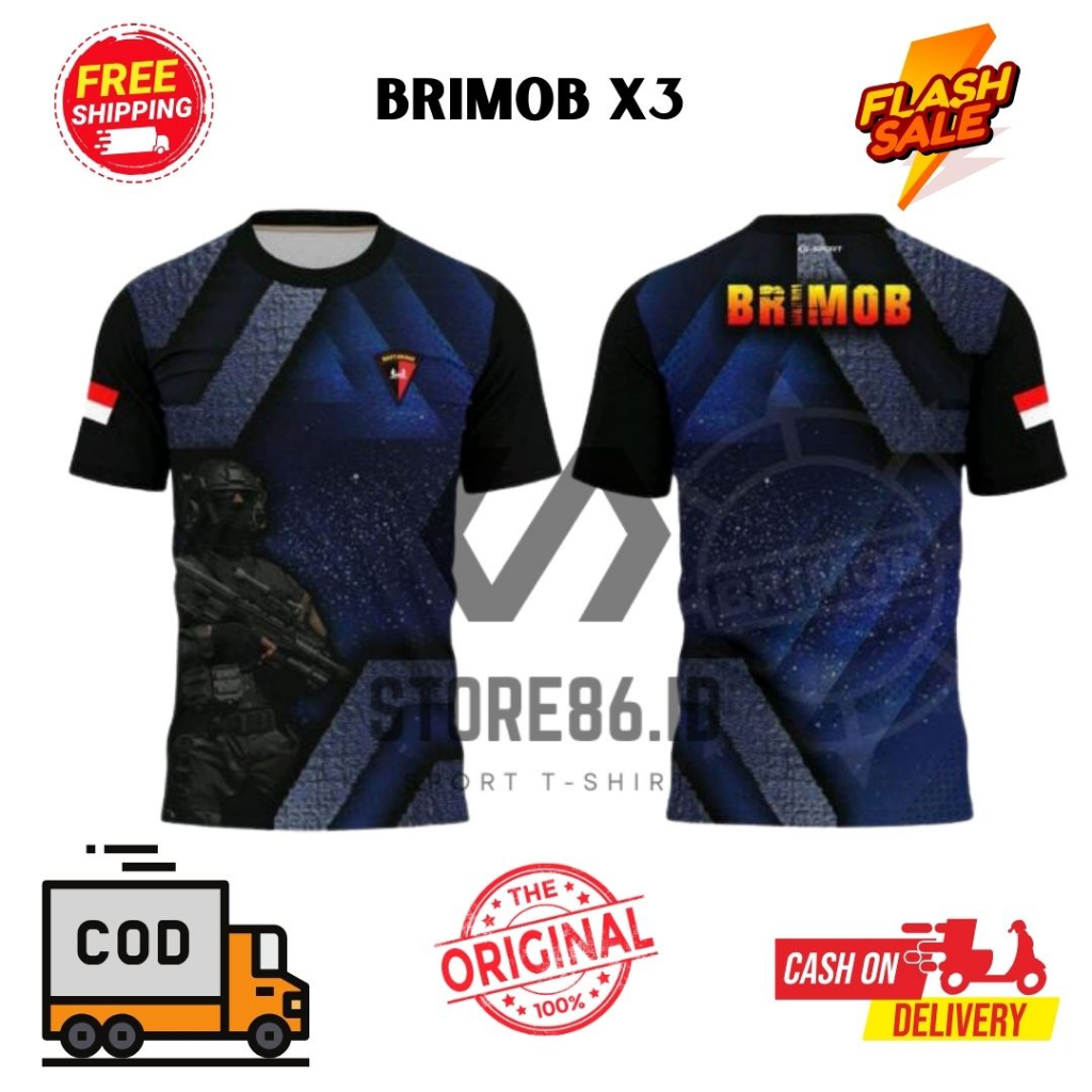 JERSEY BRIMOB FULLPRINT SUBLIME / KAOS BRIMOB DRIFIT / JERSEY BRIMOB/ FULL PRINTING
