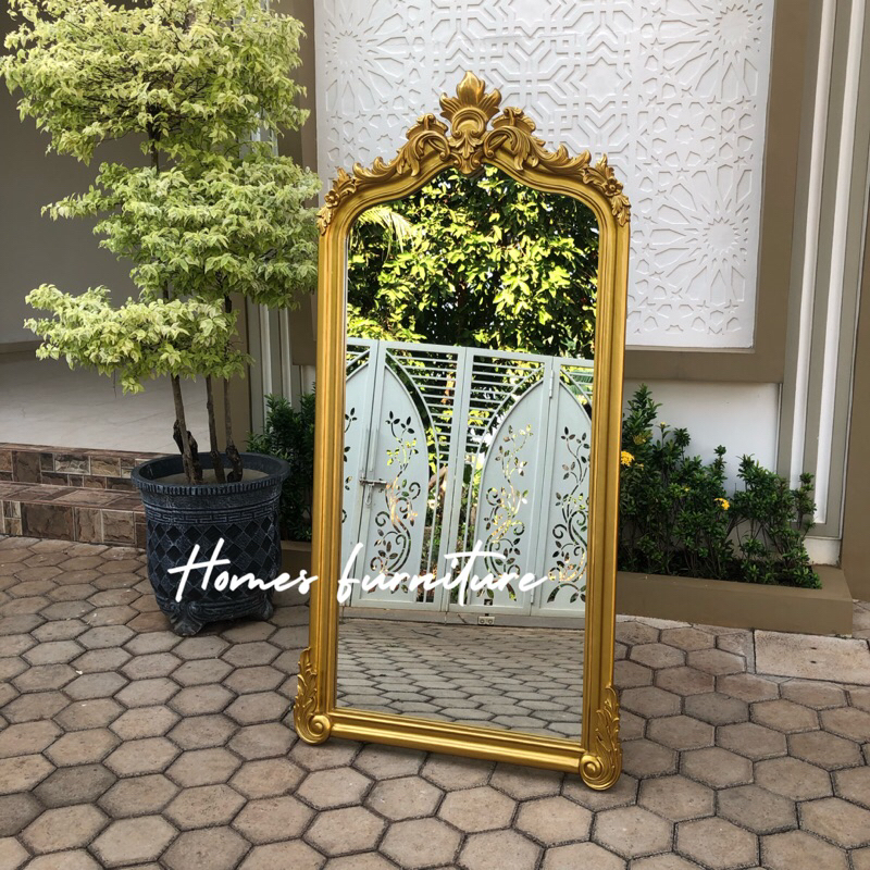 standing mirror full body 100x200 mahogani wood