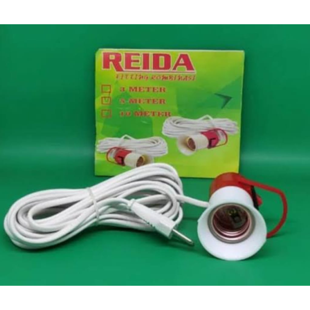 FITTING GANTUNG + SAKLAR GANTUNG + KABEL 1,5METER MERK REIDA