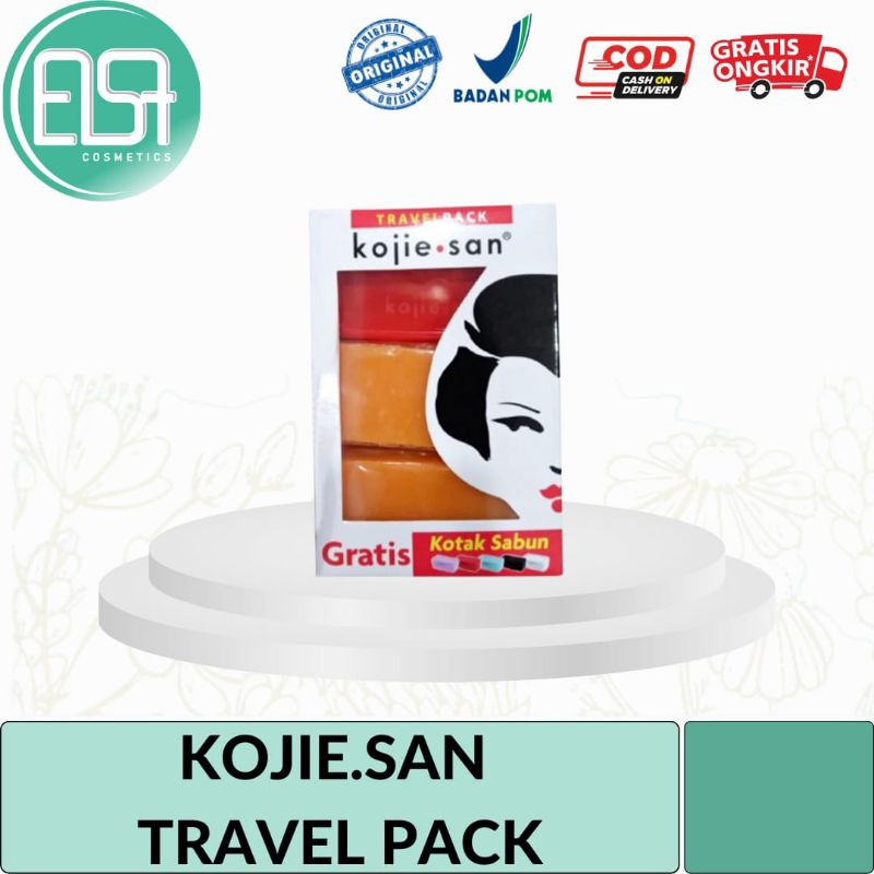 Kojie san travel pack gratis kotak sabun / kojie san travel size 65gr