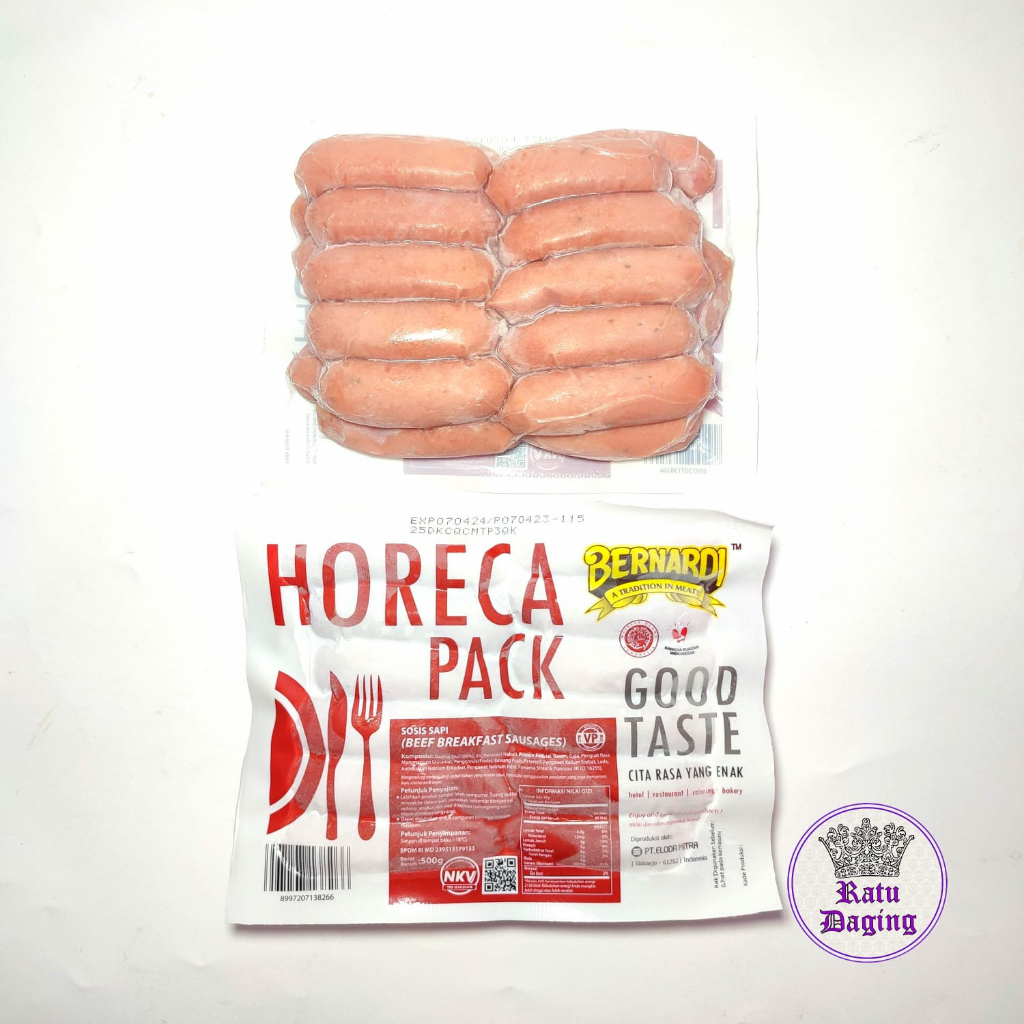 

Sosis Bernardi Sapi Breakfast VP Horeca Pack 500gr