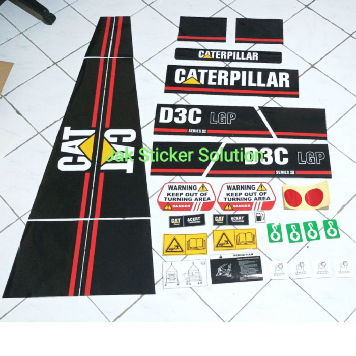 Promo Stiker  Dozer Cat D3C LGP Sticker Alat Berat Limited Edition