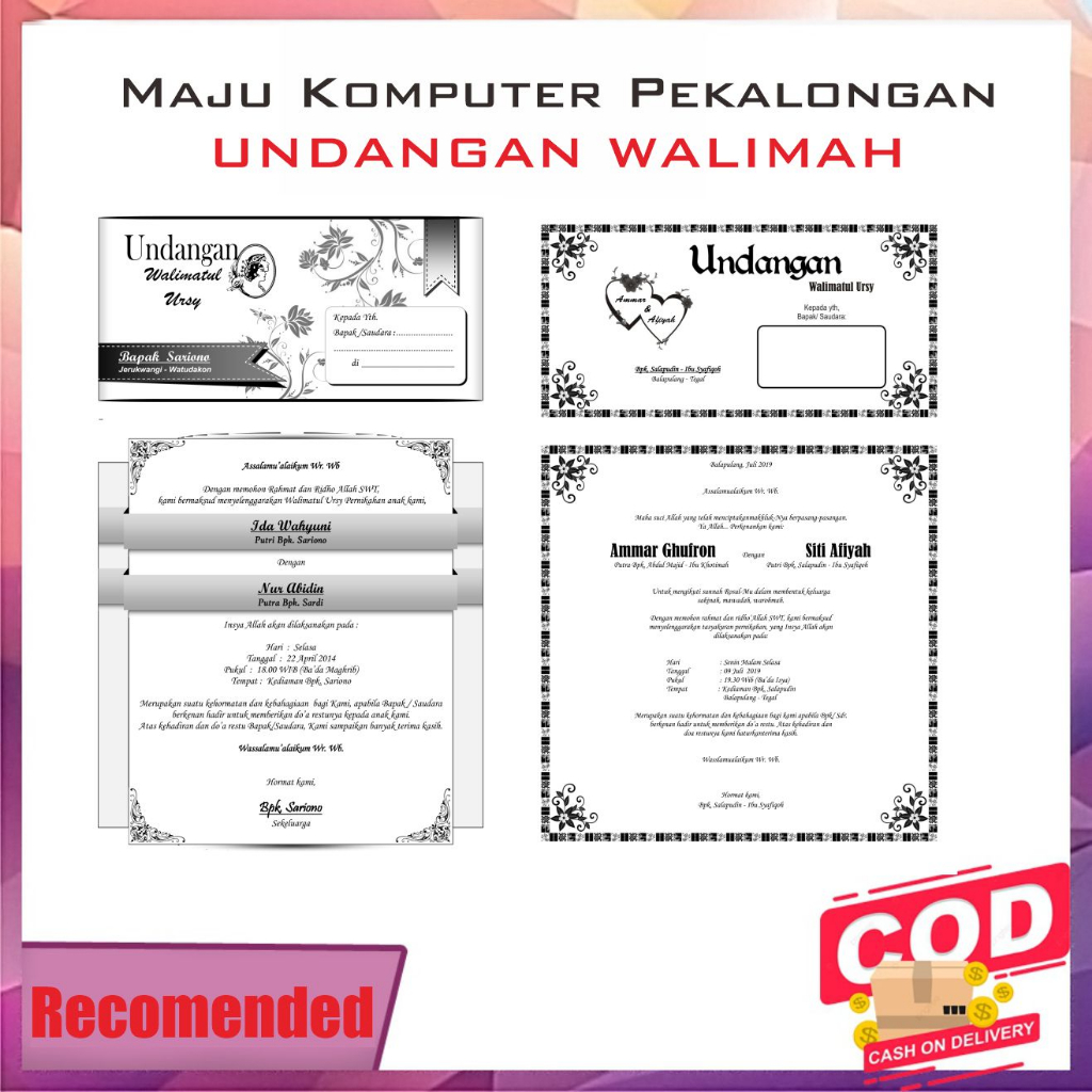 

UNDANGAN WALIMAH/URSY/KHITAN/AQIQOH