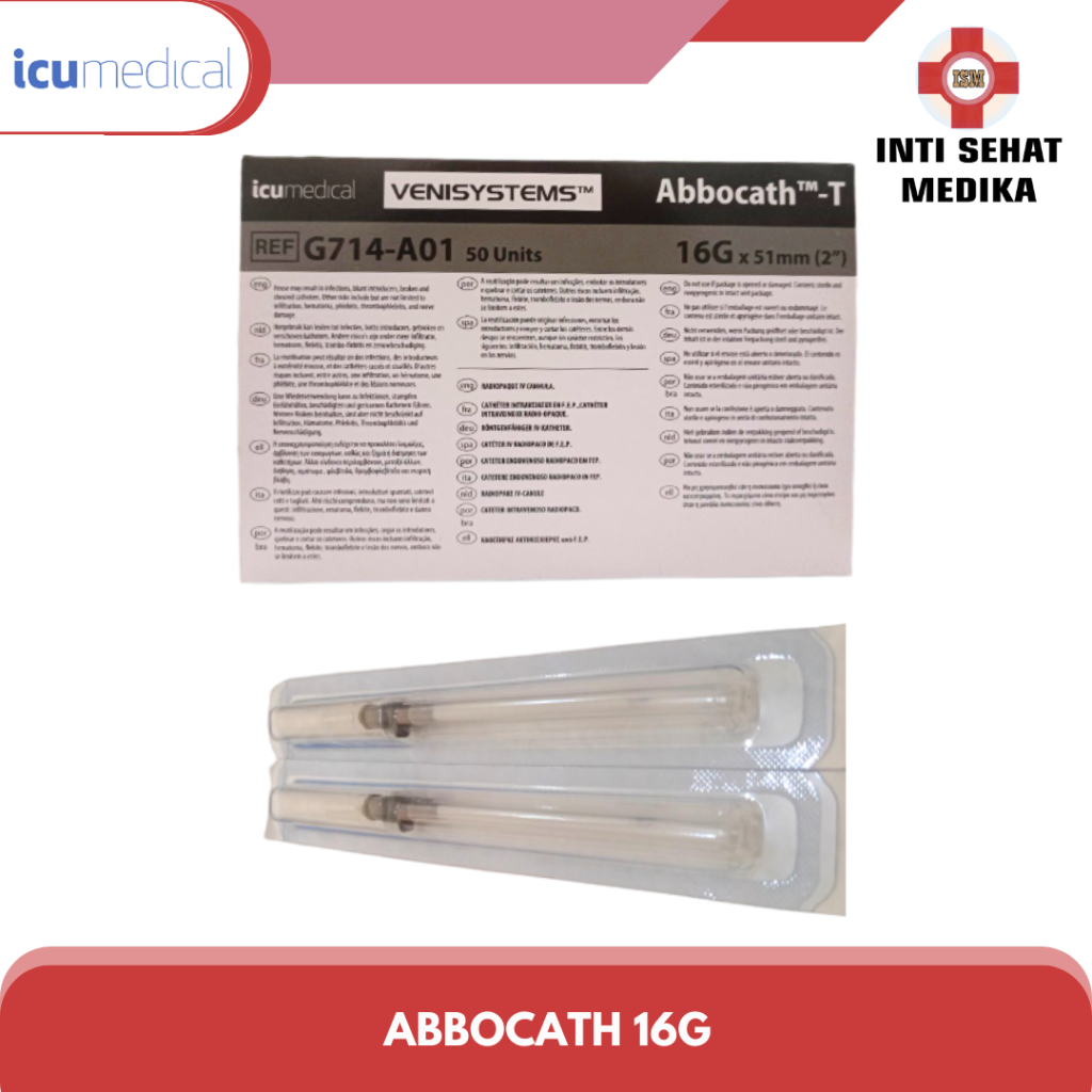 Jarum infus Abbocath no 16 / IV catheter Abbocath no 16