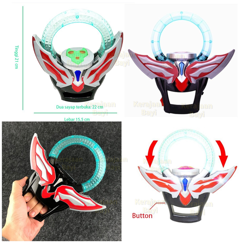 Senjata Ultraman Z Geed Orb Tiga Ultrman Rosso /Ultraman Trigger Transformer Suara Cahaya