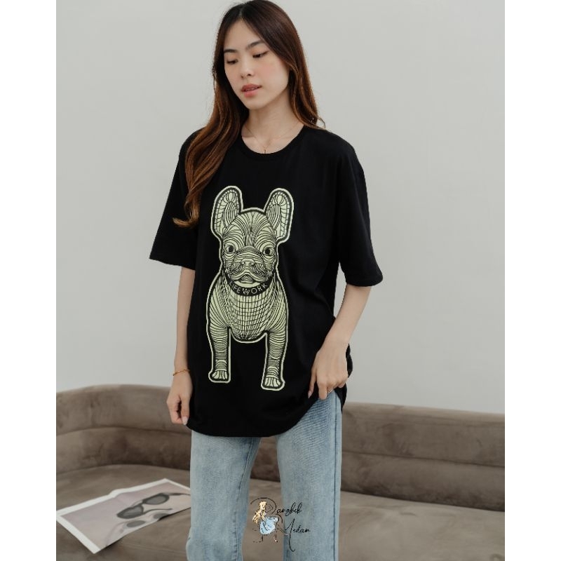 - BANGKOK MEDAN - READY KAOS OVERSIZE TEE LF GLOW IN THE DARK / KAOS OVERSIZE TEE WANITA