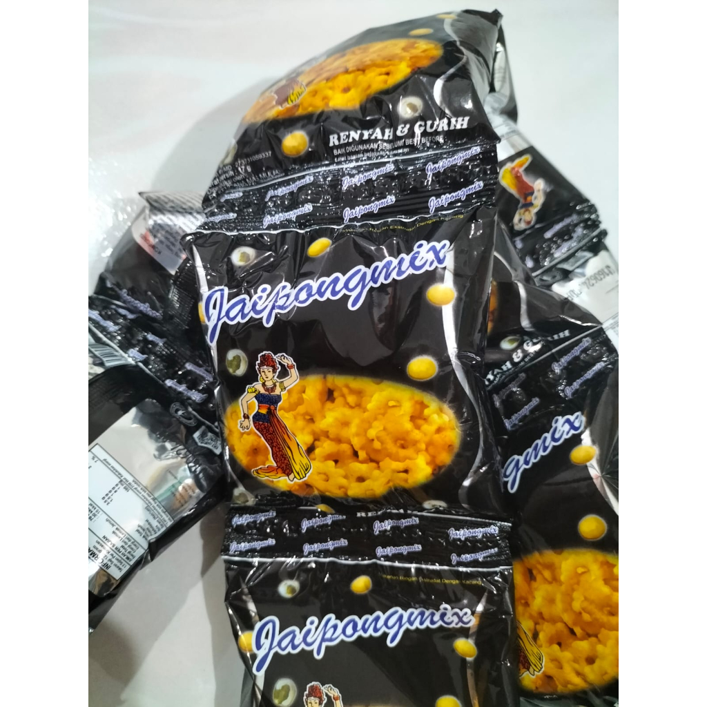 

Snack Jadul Jaipongmix 1pack isi 10 bungkus kecil/kerupuk/keripik gurih/cemilan enak