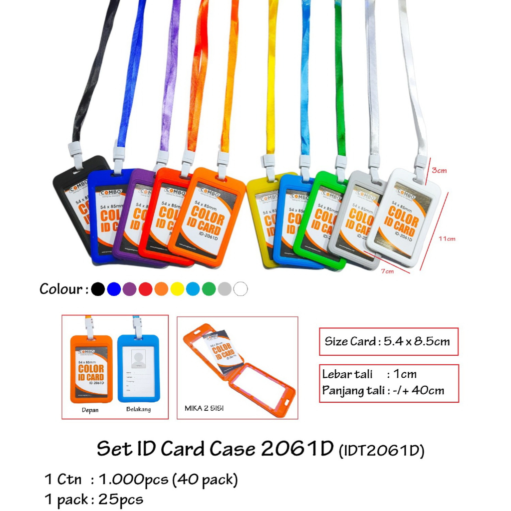 

Gantungan ID Card / Id Card 2 Side / Card Plate / Card Holder 2061D