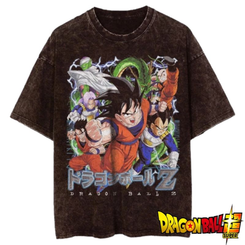 Dragon Ball Z Anime Vintage Wash Built up T-shirt/Kaos Anime Dragon Ball Z Vintage Wash Oversize