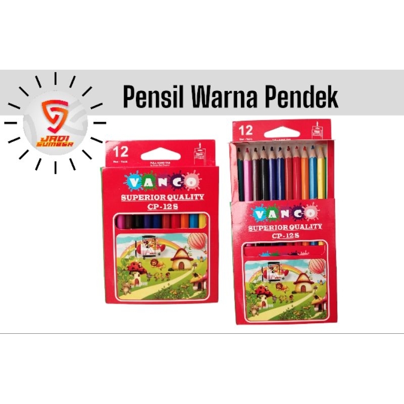 

Pensil Warna Pendek murah 12 pcs