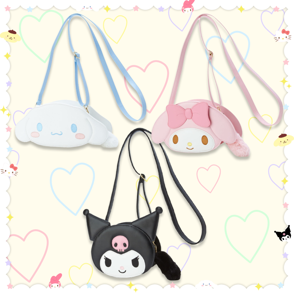 BALMUTLUCU | Sling Bag Bulat Cinnamoroll My Melody Kuromi PU Leather | Tas Selempang Wanita Dewasa A