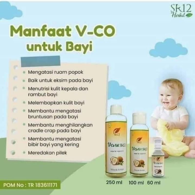 VCO UNTUK BAYI / OBAT RUAM POPOK / BIANG KERINGAT / IRITASI / SARIAWAN / BPOM