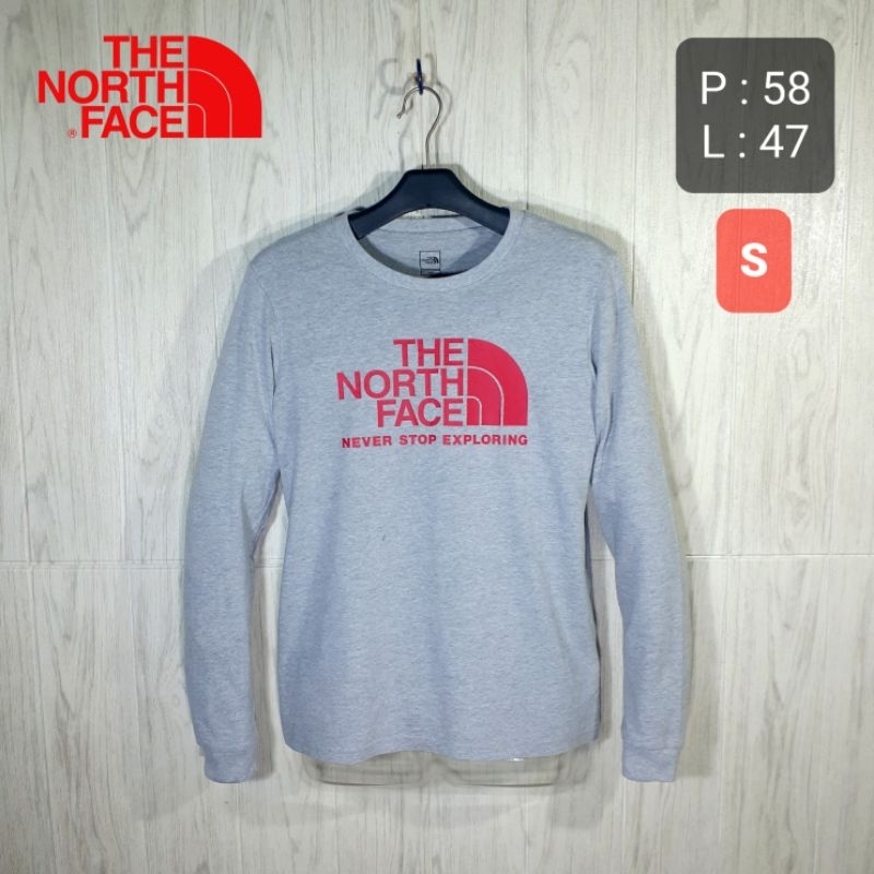 Kaos TNF Lengan Panjang THE NORTH FACE Authentic Long Sleeve Sweatshirt Second Original