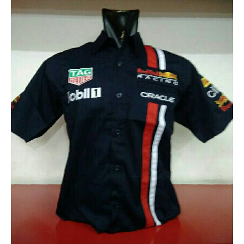 Kemeja Oracle Red Bull Racing - F1 Team - TAG Heuer - Mobil1 - Pirelli - Baju Otomotif - Formula One