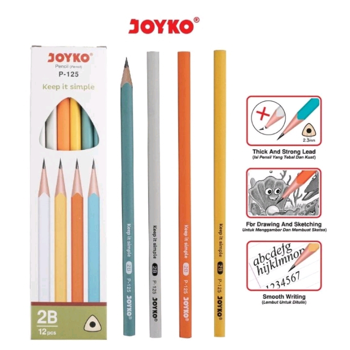 

PENSIL JOYKO 2B P-125 PENCIL TULIS ANAK GAMBAR MENULIS ATRIBUT SEKOLAH MENGGAMBAR GAMBAR TELOT PATLOT TULIS ANAK SEKOLAH