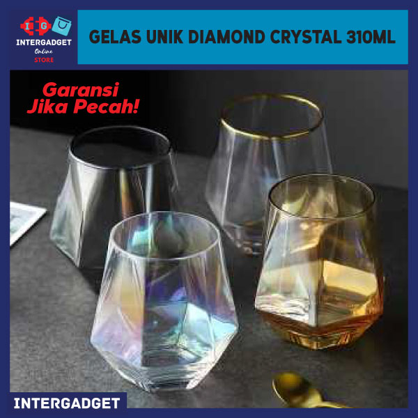 Gelas Minuman Diamond Crystal Glass Cup 310 ml