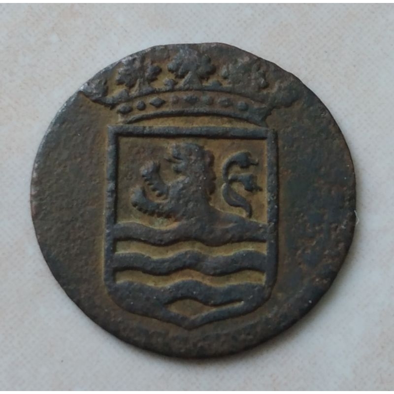 Koin Kuno 1/2 Doit VOC 1770 Zeeland - YN670