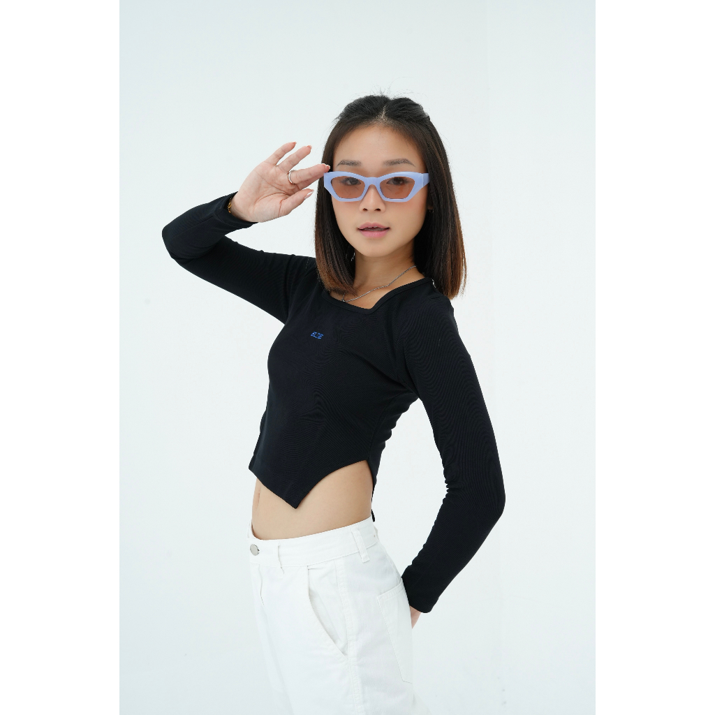 Oana Long Sleeve Square Top