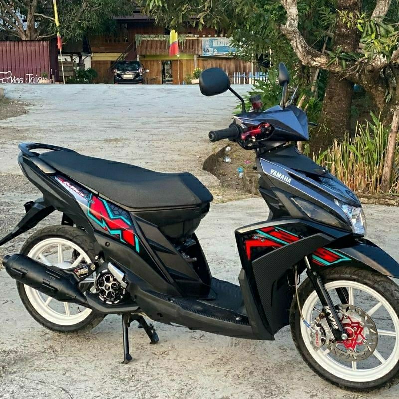 (BISA COD) Striping Mio M3 125 2023 Full Hitam Stiker lis Decal Body Standar Ori Yamaha MIO M3 2023 