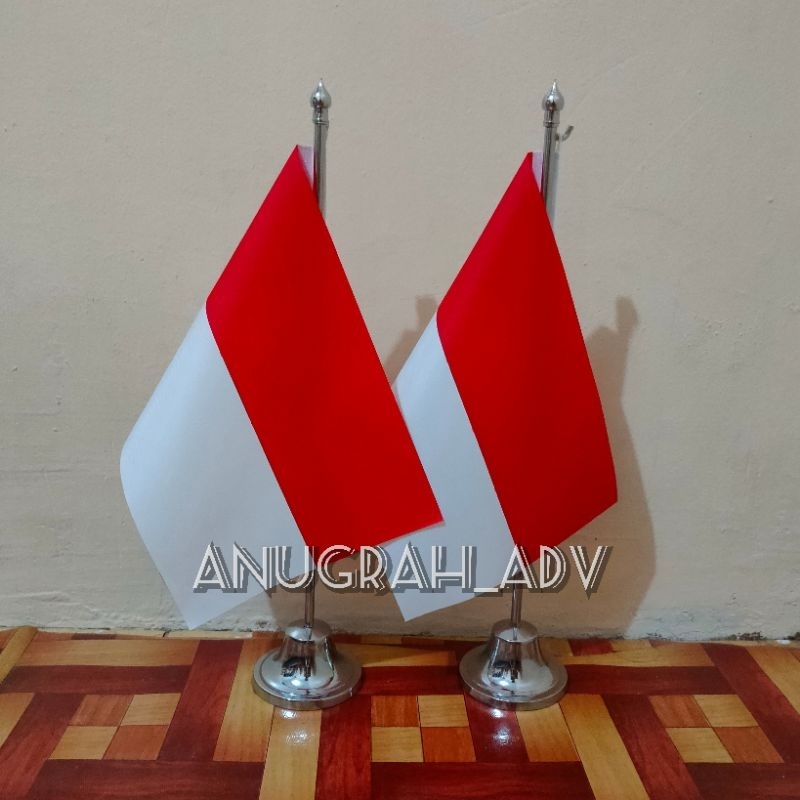 

bendera meja MERAH PUTIH ready stok + tiang stainless