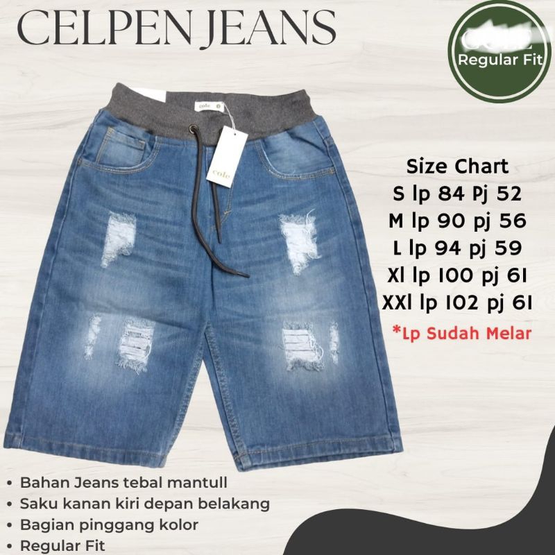 Celana Pendek Jeans Cowok Cole Bagus