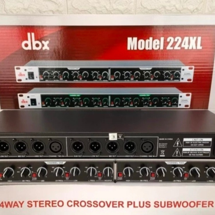 DBX 224XL 4 way Crossover Stereo + Subwoofer