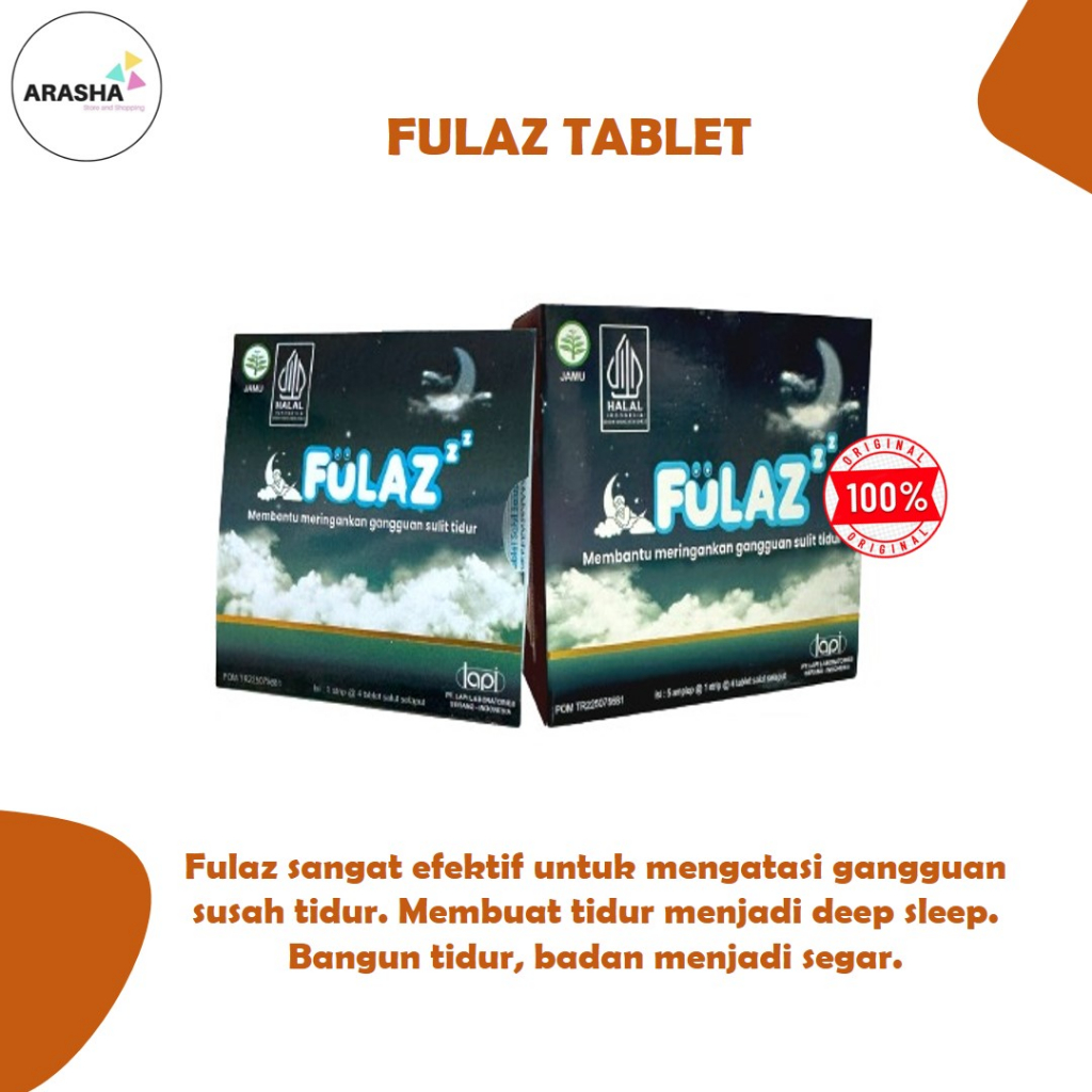 FULAZ TABLET - MEMBANTU MERINGANKAN GANGGUAN SULIT TIDUR