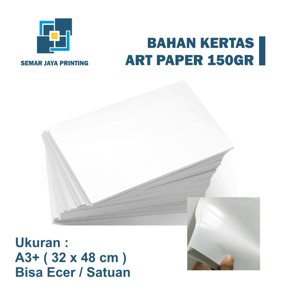 

BAHAN KERTAS ART PAPER 150GR GLOSSY BISA ECER SATUAN