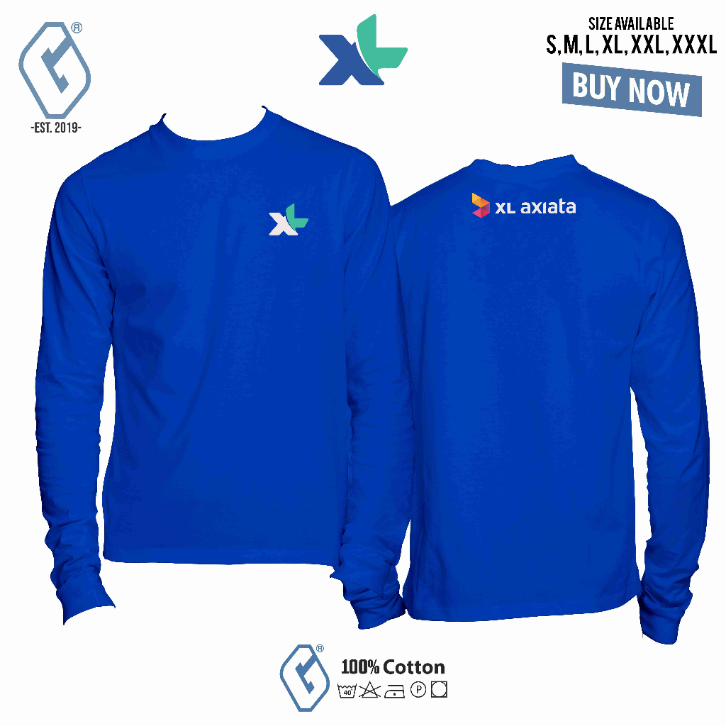 kaos XL AXIATA lengan panjang / baju provider xl axiata longsleeve