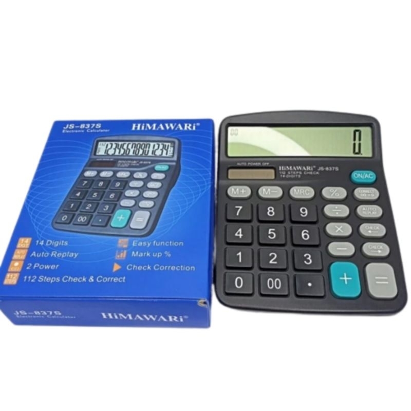 

Calculator / Kalkulator 14 Digits 2 Power HIMAWARI JS-837S ORIGINAL