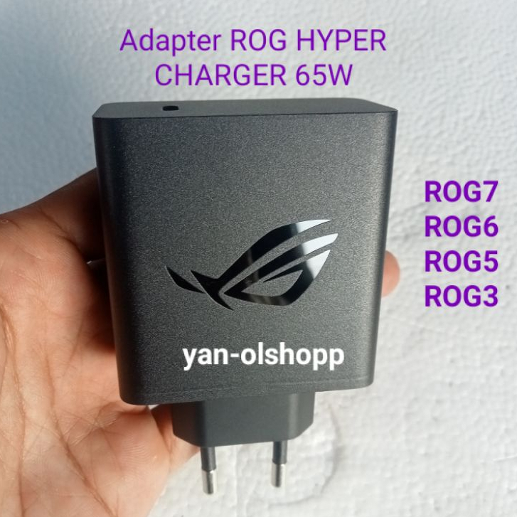 Asus Charger ROG PHONE Hyper Charger 65W Rog 5 6 7 Pro Original Adapter Charger ROG