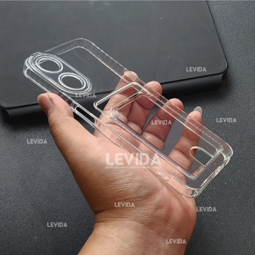 Case Slot Kartu / Card Case Bening Oppo A78 5G Oppo A58 5G Oppo A16k Oppo A16E Oppo A78 4G Oppo A76