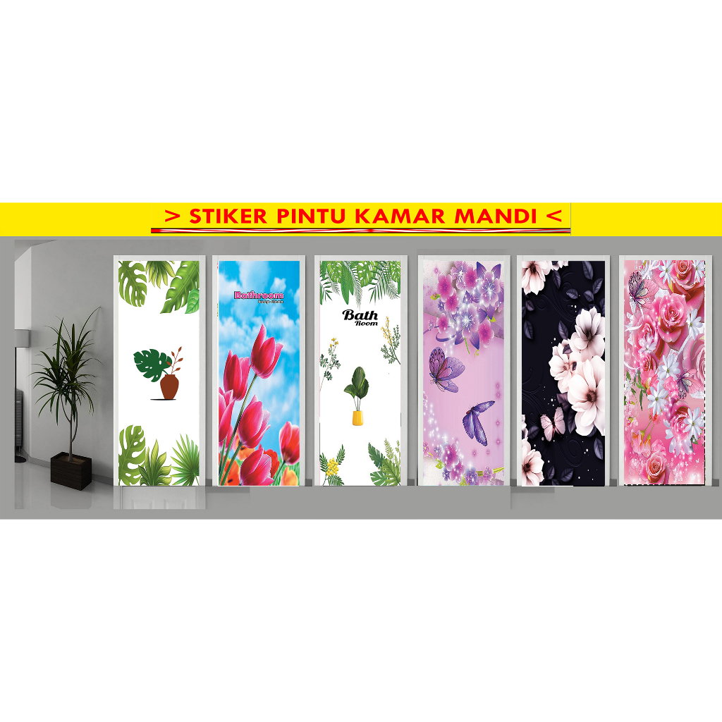 STIKER PINTU KAMAR MANDI, STIKER PINTU TOILET/WC, WALLPAPER PINTU