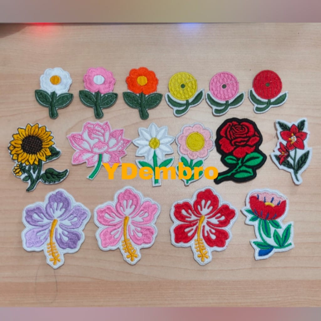 Patch Bordir Motip Bunga