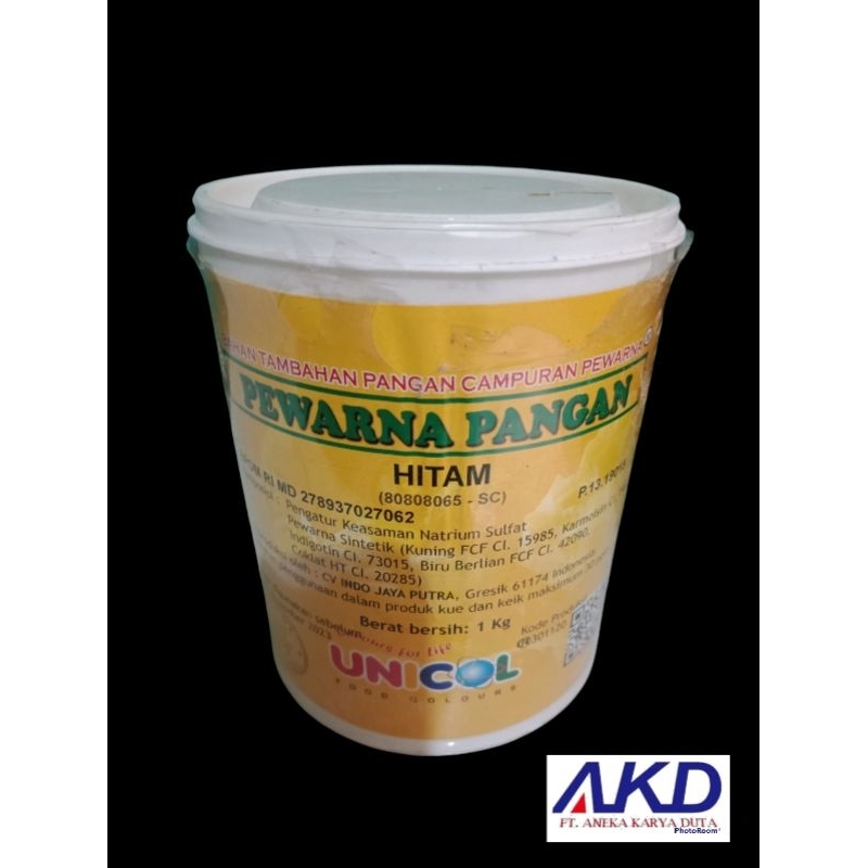 Pewarna Makanan Bubuk (Powder) / Gincu Hitam 80808065-SC 1 Kg - UNICOL