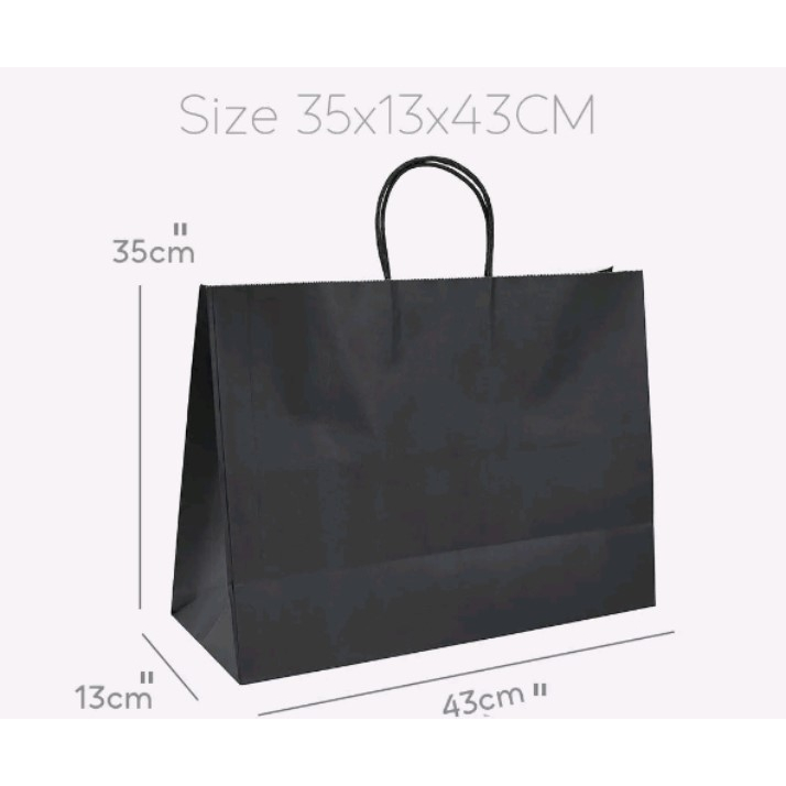 PAPER BAG HITAM POLOS BESAR//UKURAN JUMBO