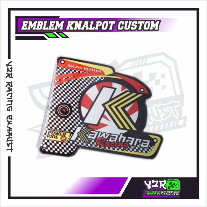 EMBLEM KNALPOT RACING MERK KAWAHARA