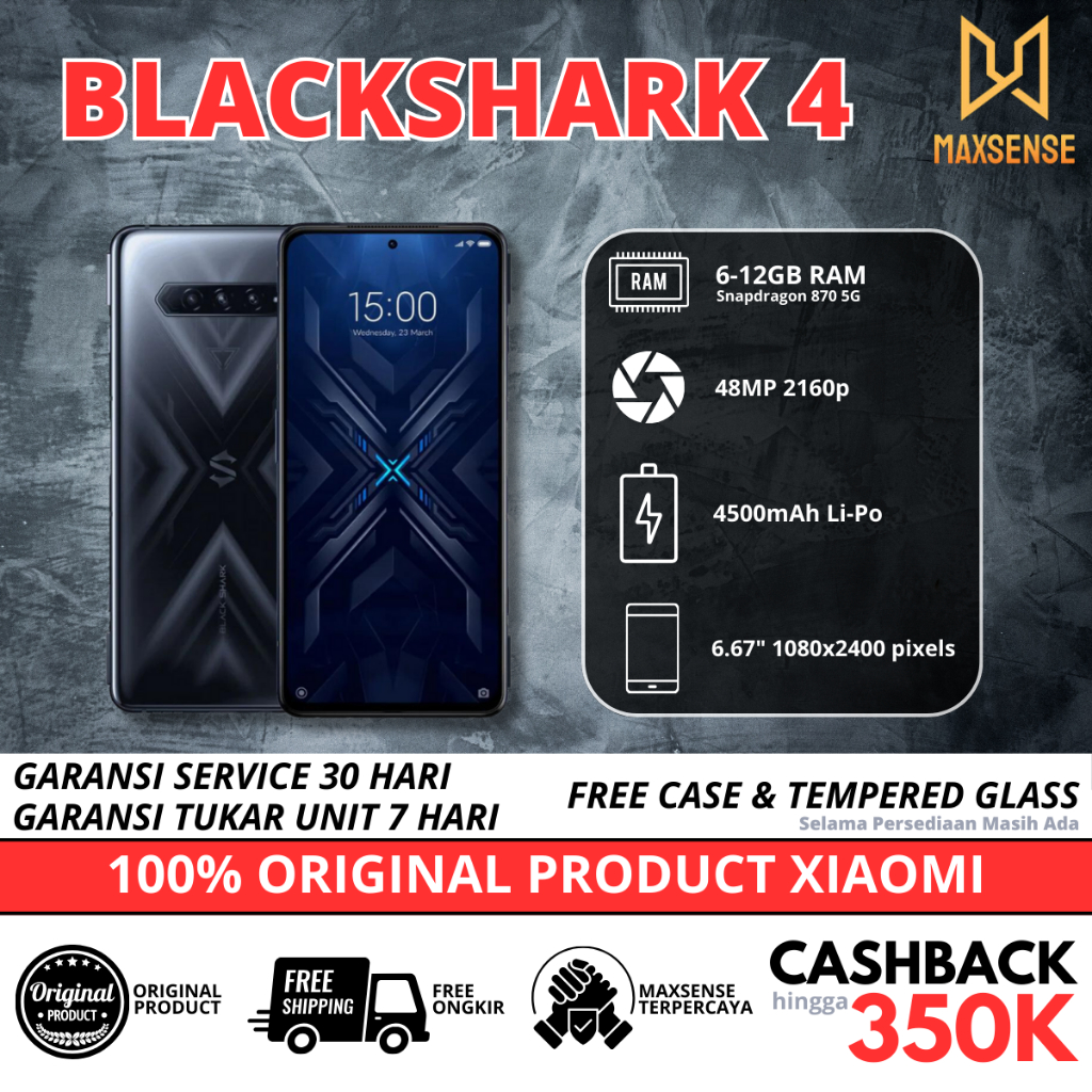 XIAOMI Blackshark 4 12/256GB 8/128GB 6/128GB Second Original | Black Shark IV